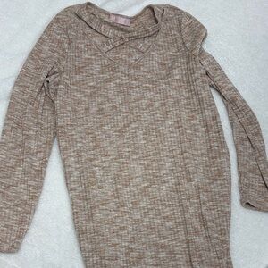 Women's Tan Long Sleeve Top